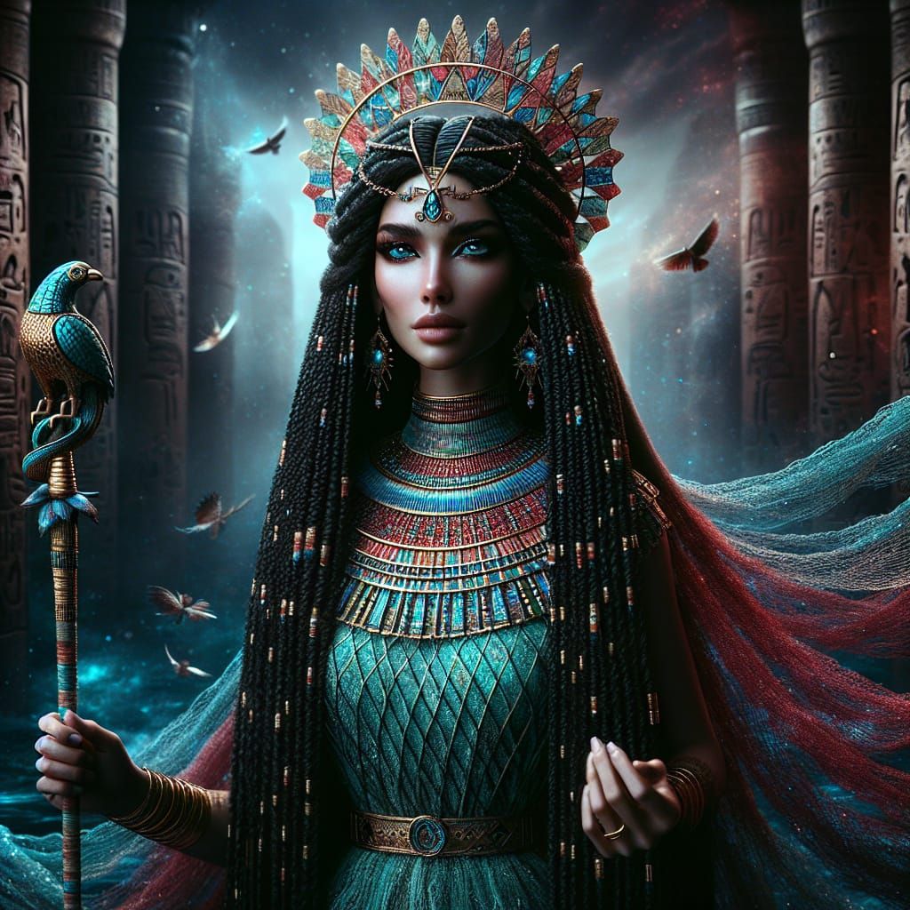 Egyptian Goddess Hatmehit Embodied by the Nile