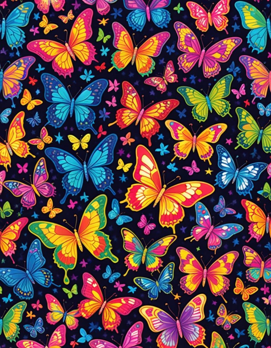 Butterfly Kaleidoscope in Photorealistic Style