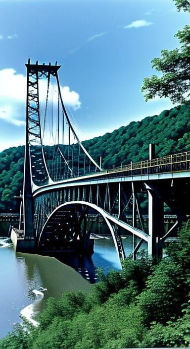 Rustic Silver Bridge Collapses in Mid-Winter West Virginia L...