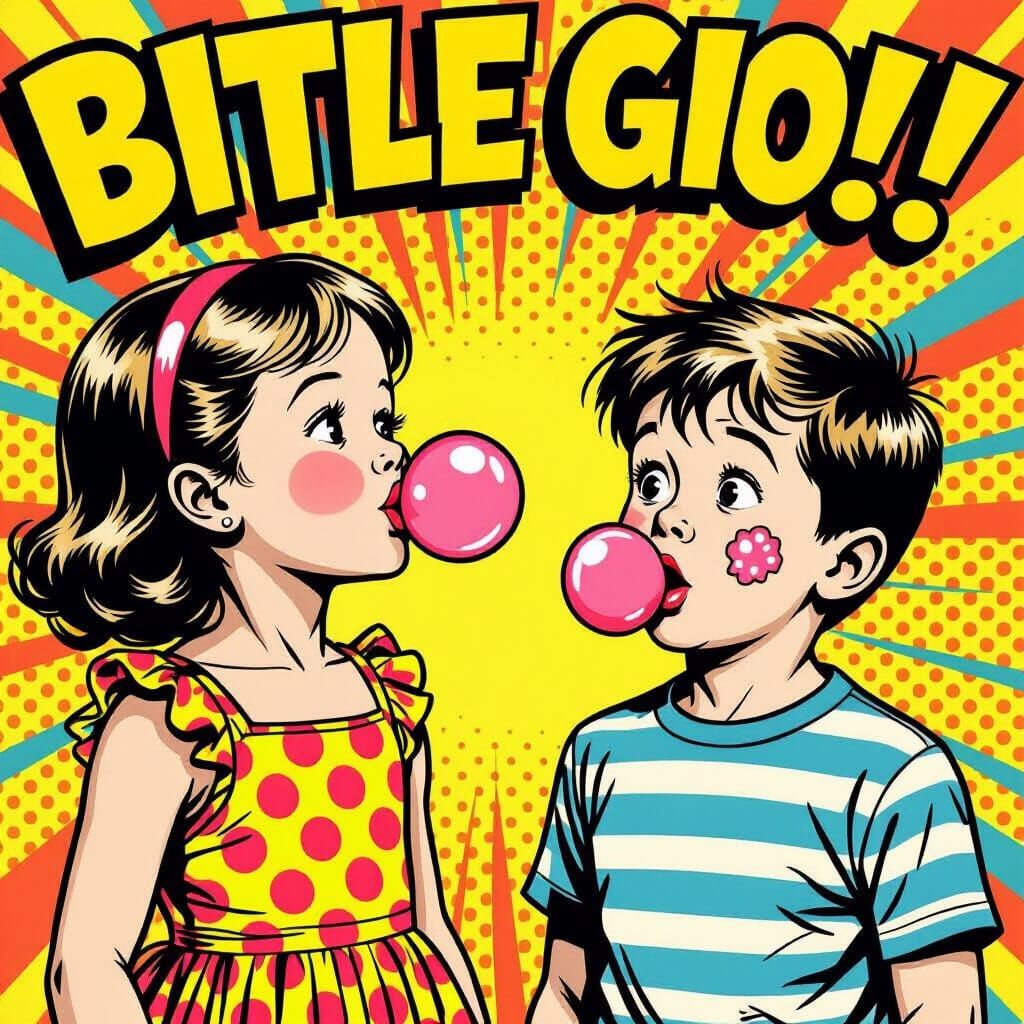 Pop Art Comic: Bubble Gum Surprise