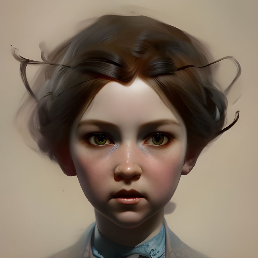 Haunted Doll Portrait in Hyperdetailed Style