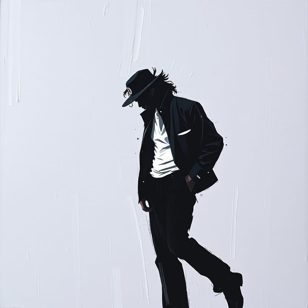 Energetic Minimalist Anime Scene with Bold Brushstrokes