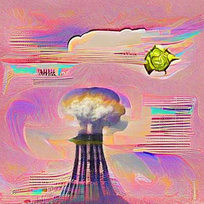 Mushroom Cloud: AI Interpretation of Nuclear Explosion