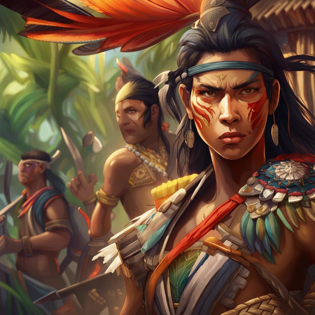 Hyperrealistic Video Game Cover: Guaicaipuro Rebellion