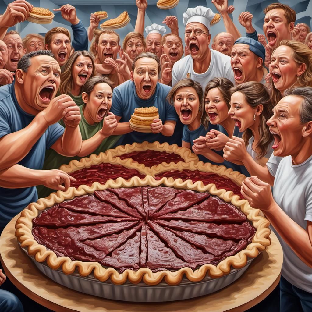 Giant Pie Eating Contest.