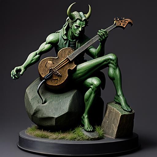 Vampire Devil Stone Sculpture in Artistic Styles