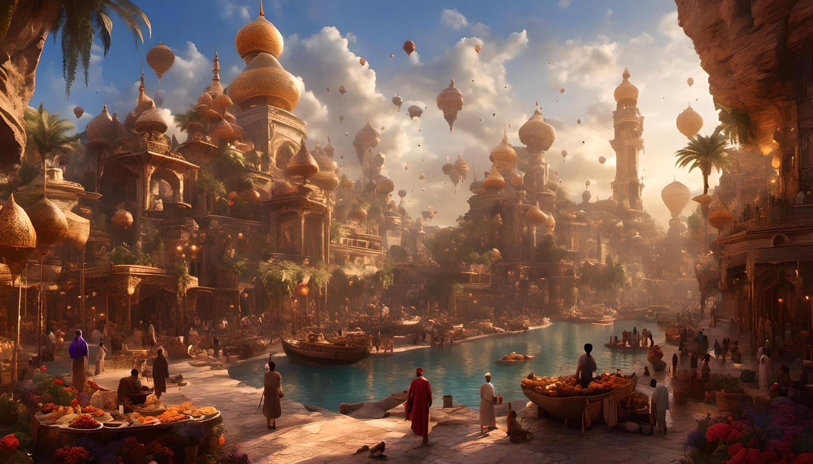 Arabian Nights Hyperreal Scene