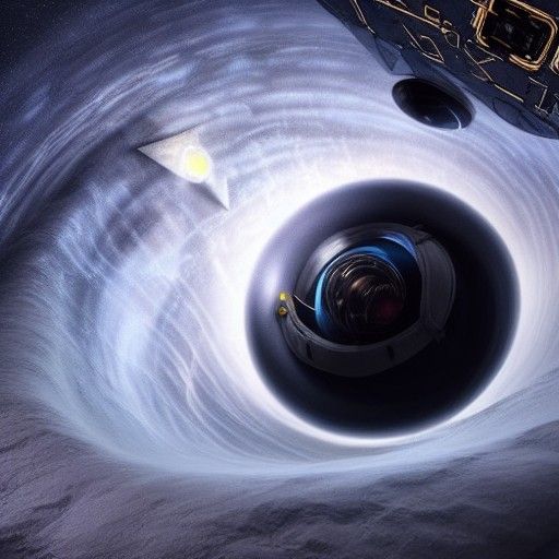 Astronaut and Black Hole: Epic Digital Painting