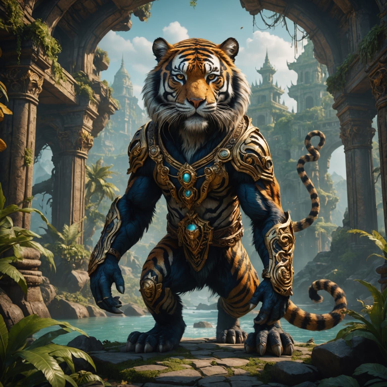 Fantastical Tiger Monkey Concept Art