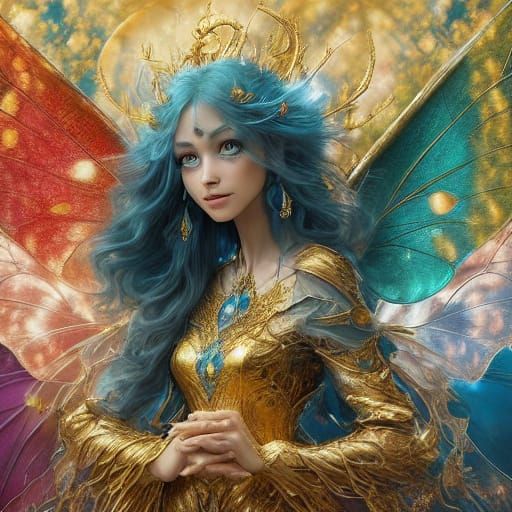 Fairies Dancing in Forest with Golden Hour Glow