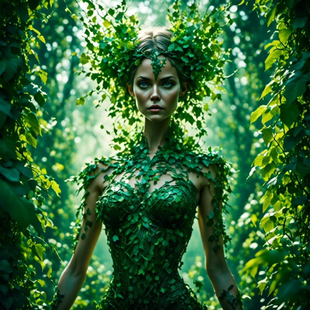 Voluptuous Garden Elf in Enchanted Forest