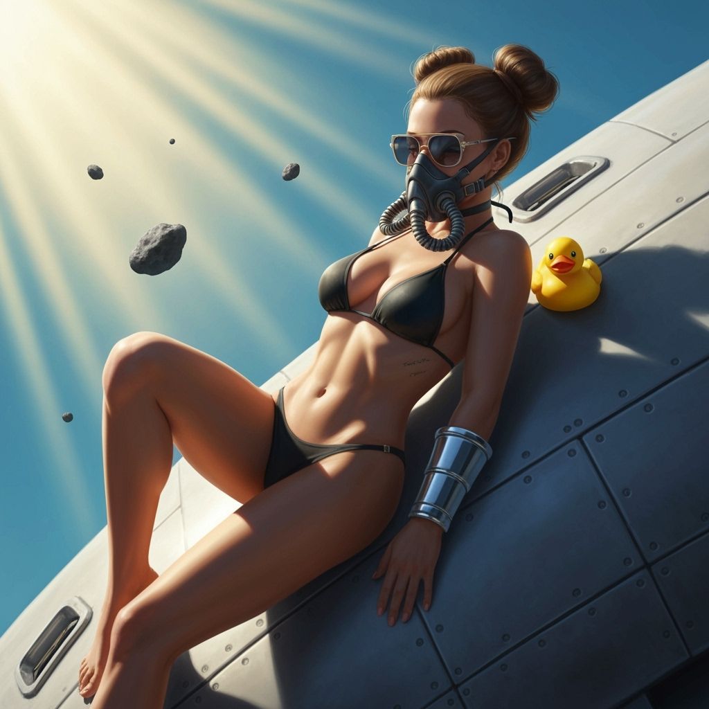 Sunbathing in outer space