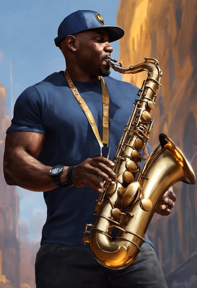 Jax from Mortal Kombat Plays Saxophone