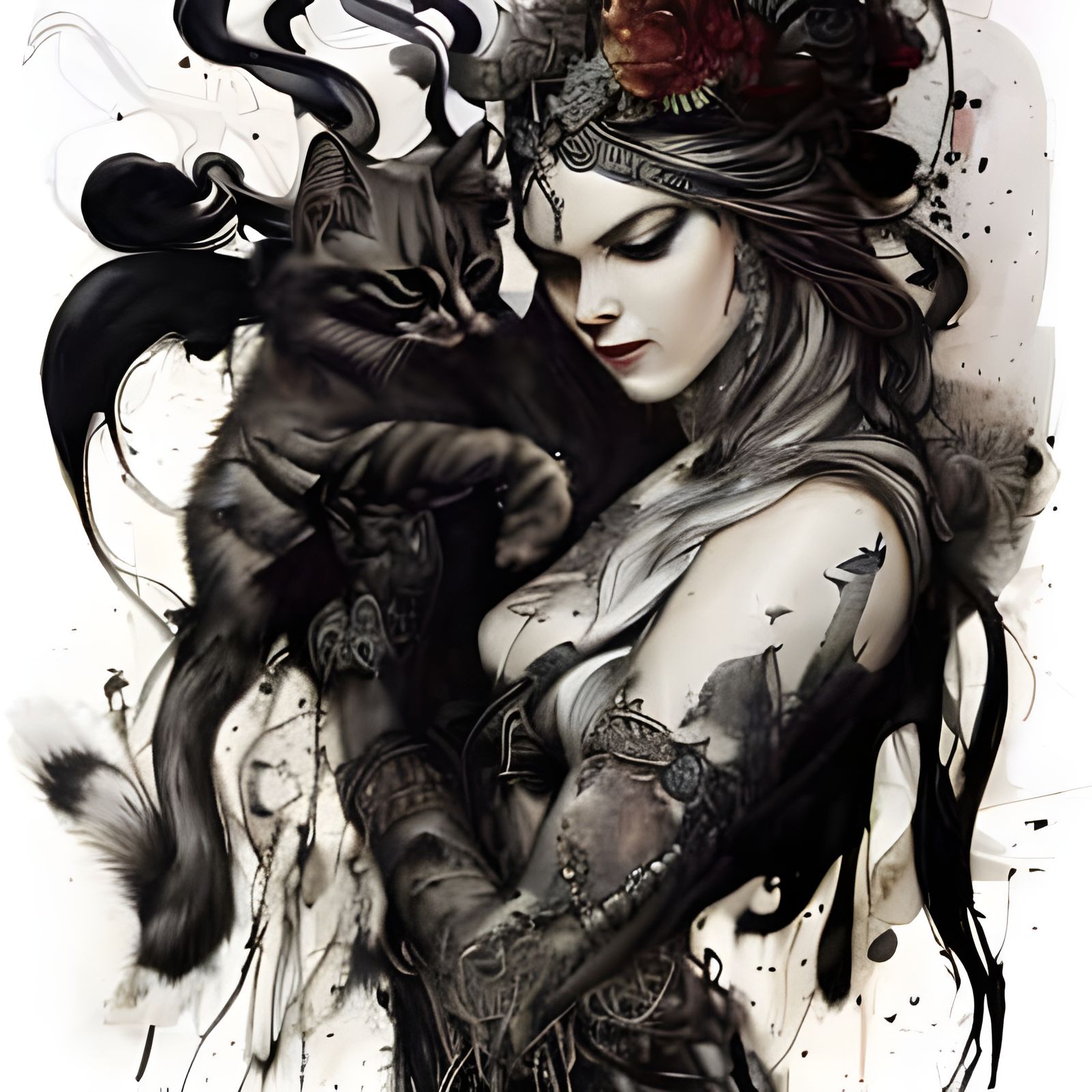 The Cat, the Lady and the Rose..