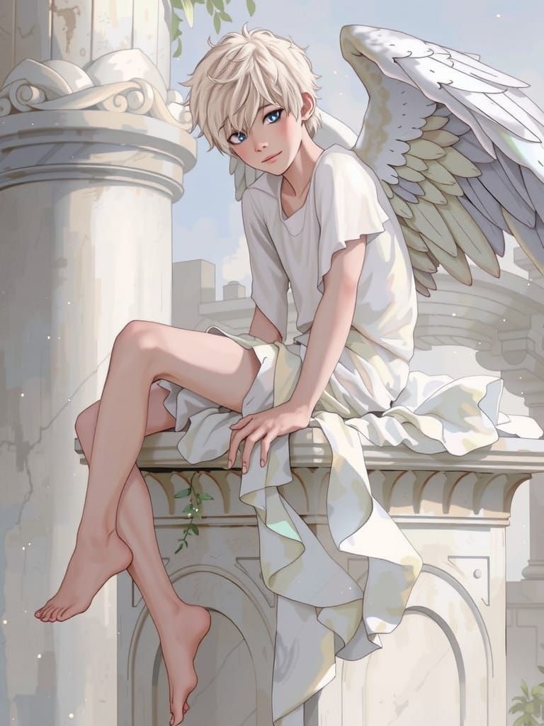 Regal Angel in Golden Light, Classical Style