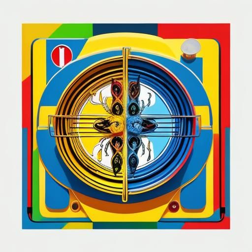 Cartoon Greyhound Cooks Spaghetti: Pop Art Digital Illustrat...