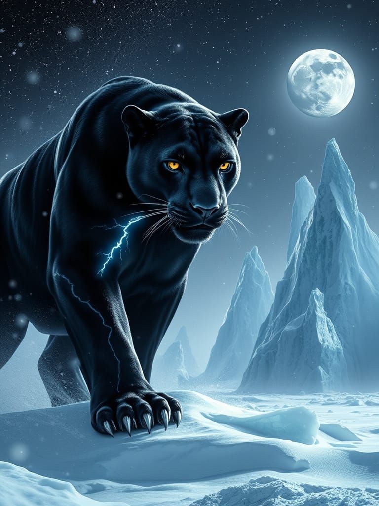 Gargantuan Black Panther Dominates Arctic Blizzard in Hyperr...
