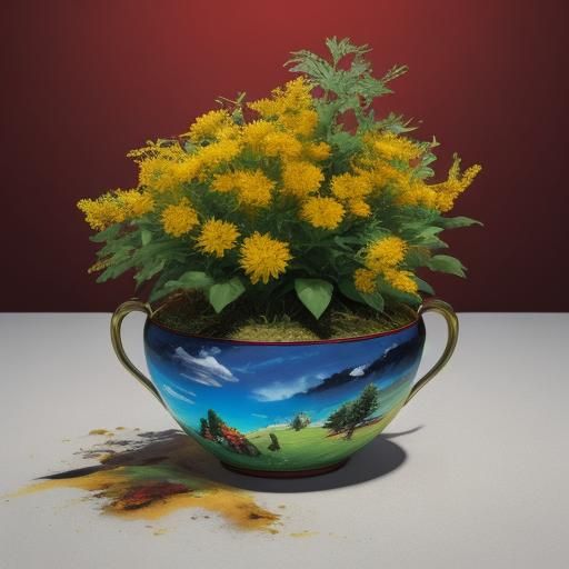 Vibrant Surreal Landscape in Marlboro Country Colors