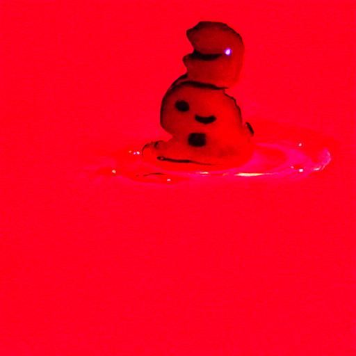 Melting Snowman: An AI Generated Image