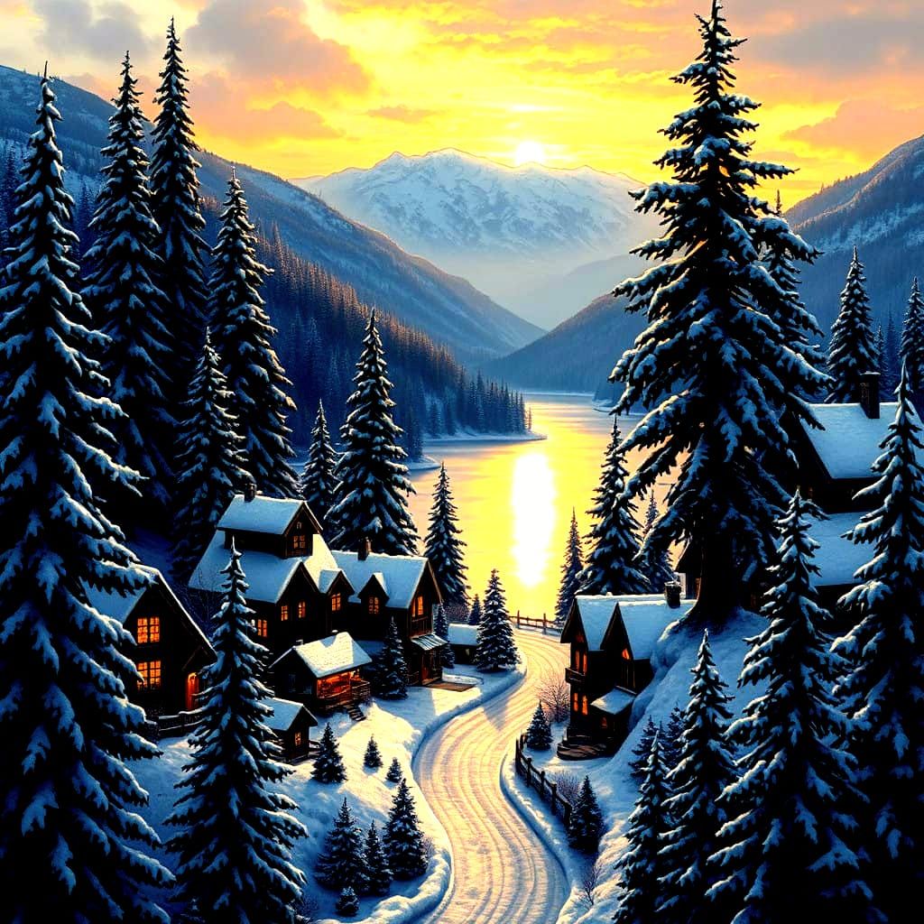 Whimsical Winter Wonderland Village