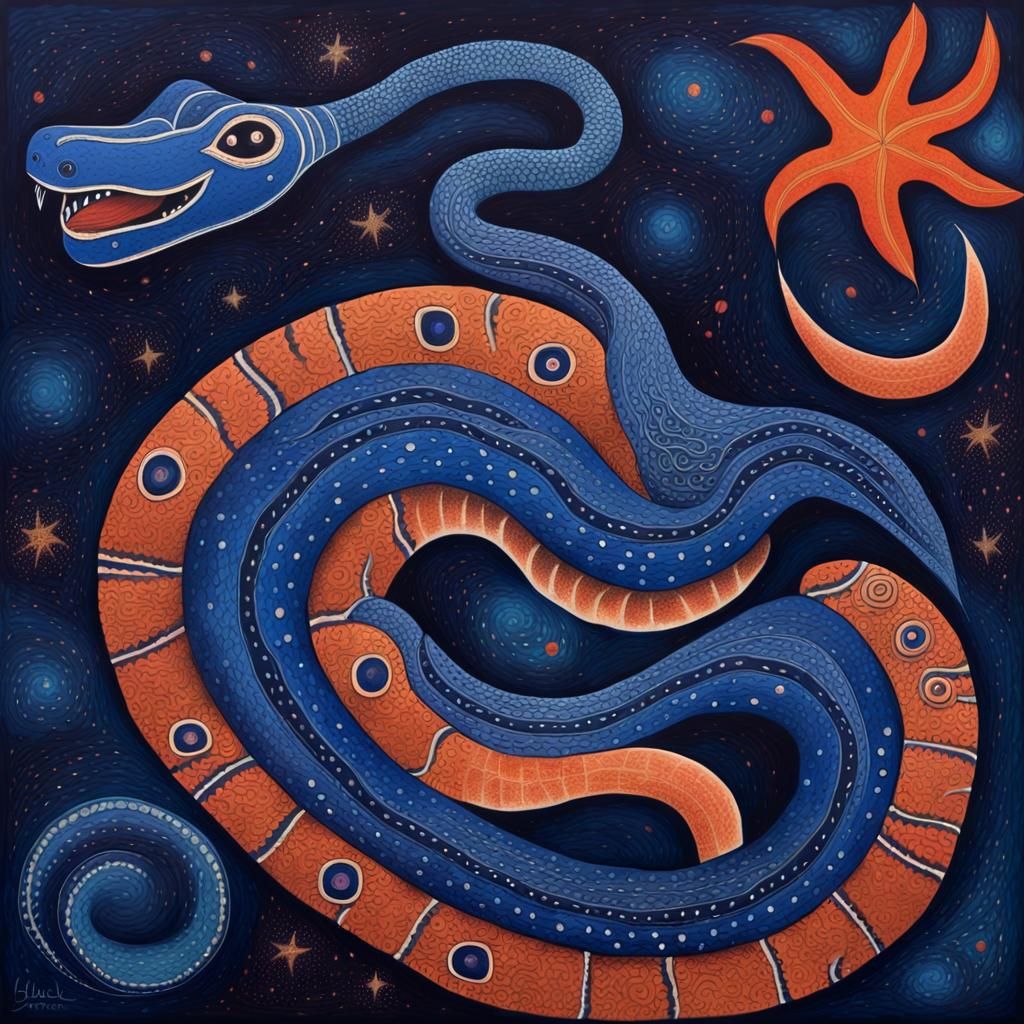 Avanyu Serpent Emerges in Tewa Pueblo Style