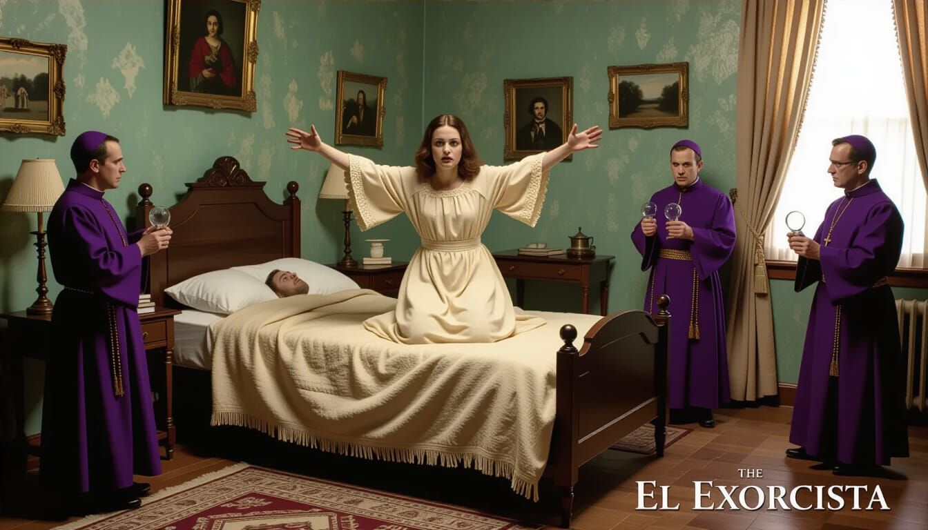 Demonic Possession Scene Inspired by Goya and Doré