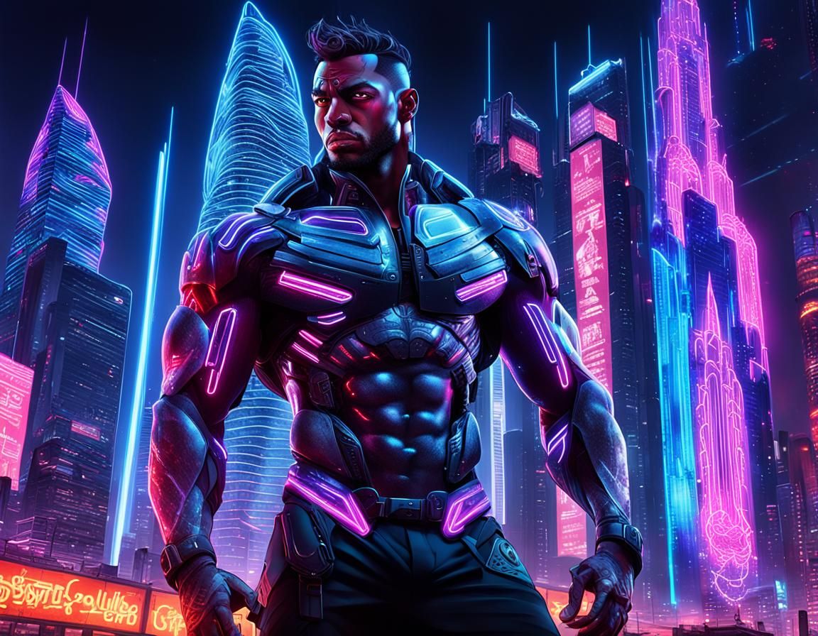 Cyberpunk Hero from wakanda