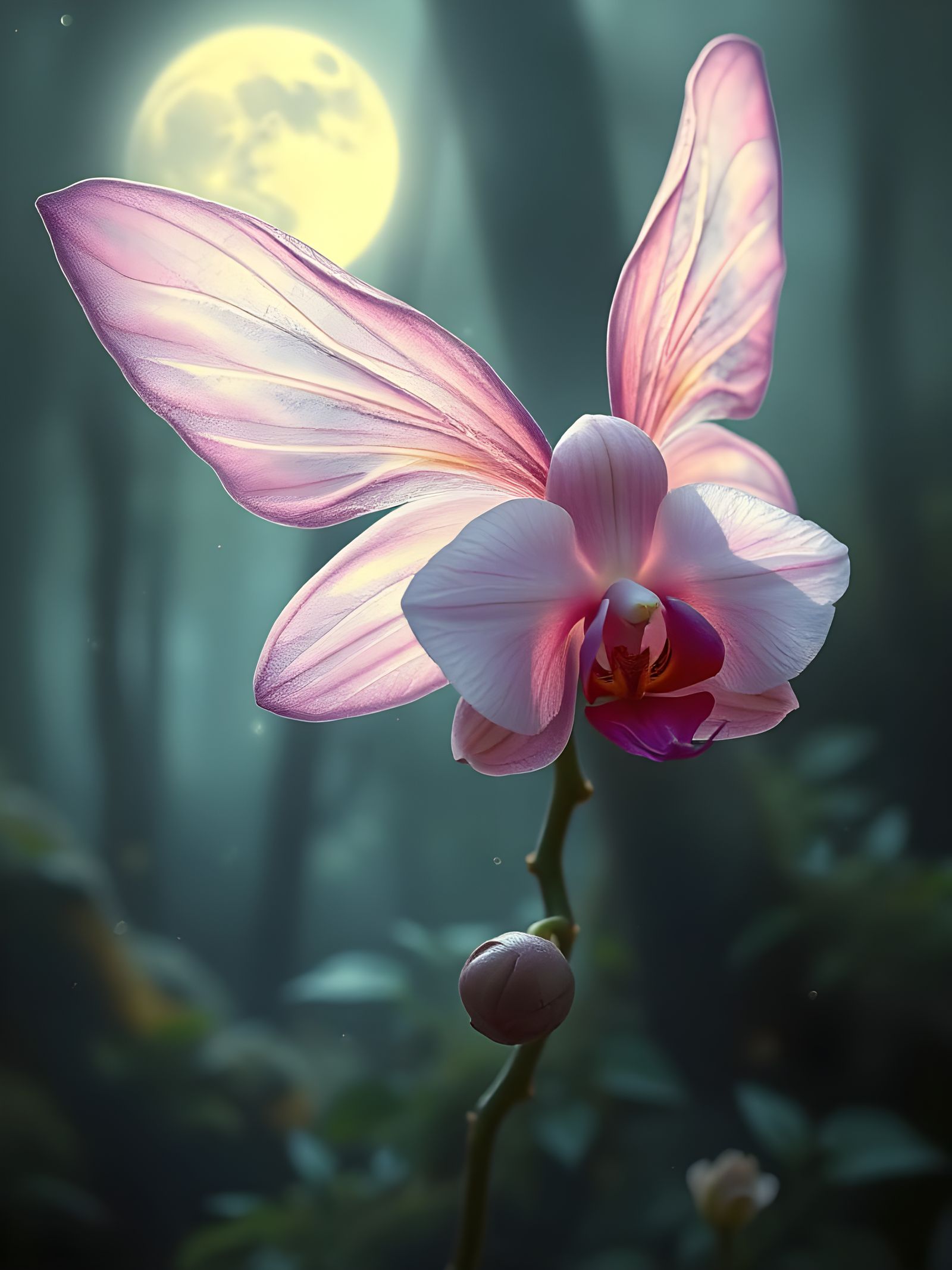 Ethereal Floral Fairy in Delicate Bloom