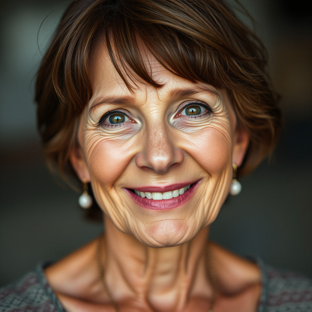 Beautiful 56-Year-Old Woman Portrait in 8K