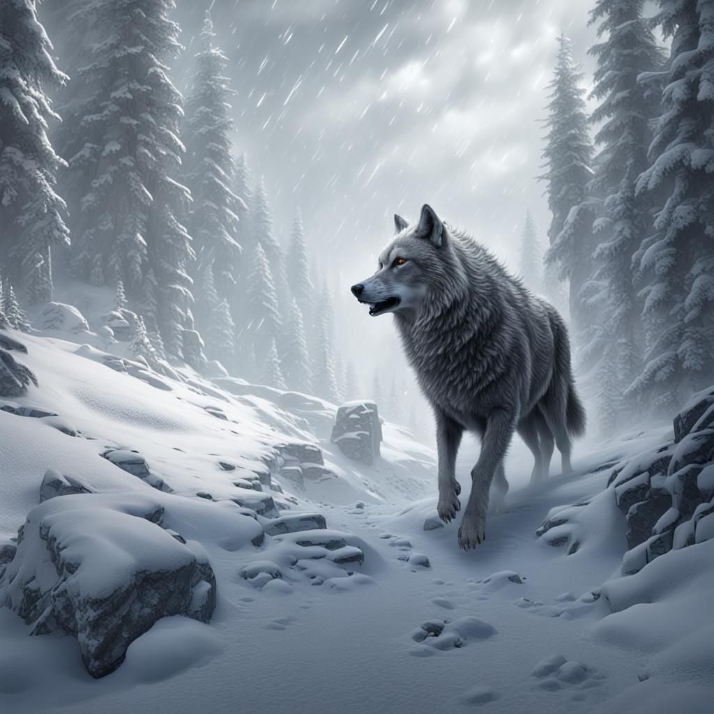 Monochromatic Lone Wolf in Blizzard