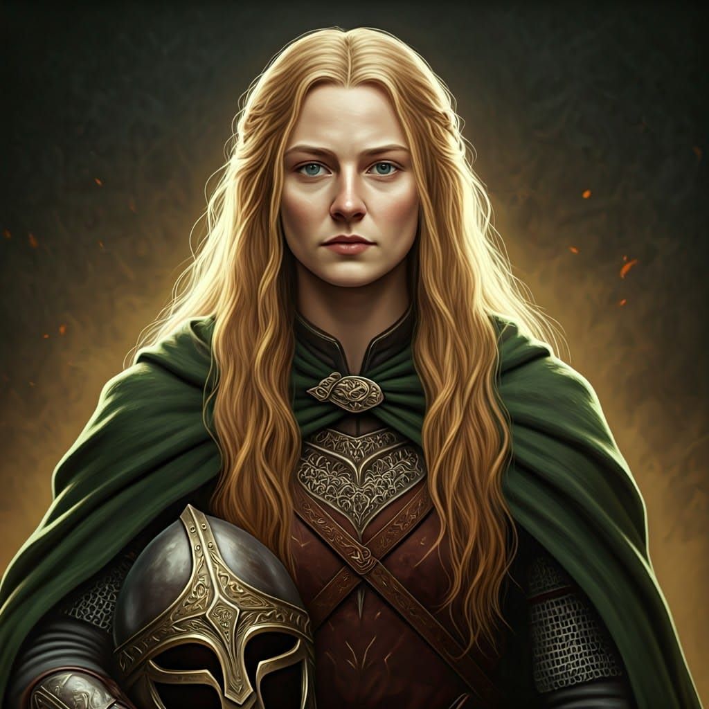 Eowyn of Rohan in Elegant Chainmail Armor
