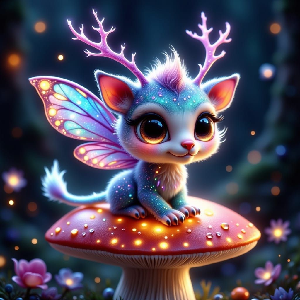 Whimsical Fantasy Creature in Dreamy Enchantment Style