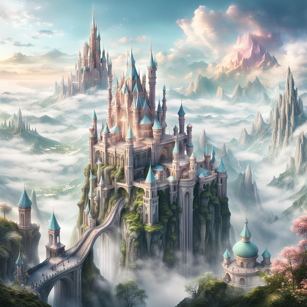 Enchanted City in the Clouds: Digital Matte Painting
