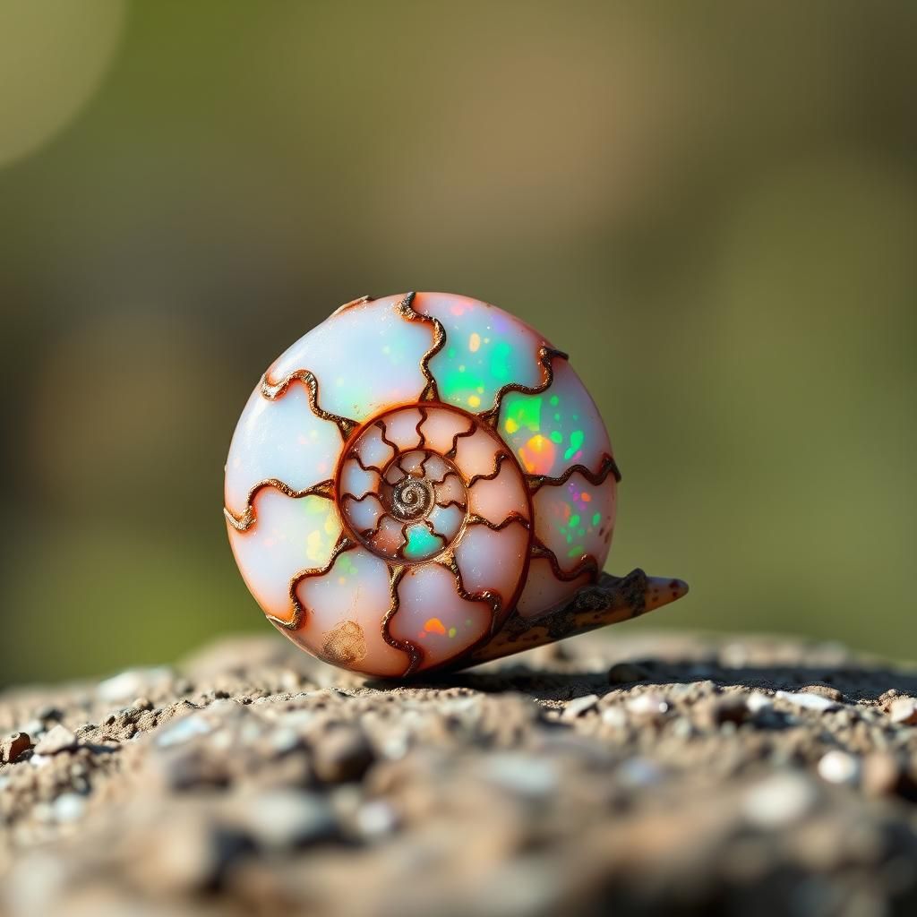 Opalized Ammonite Fossil: Australian Natural History