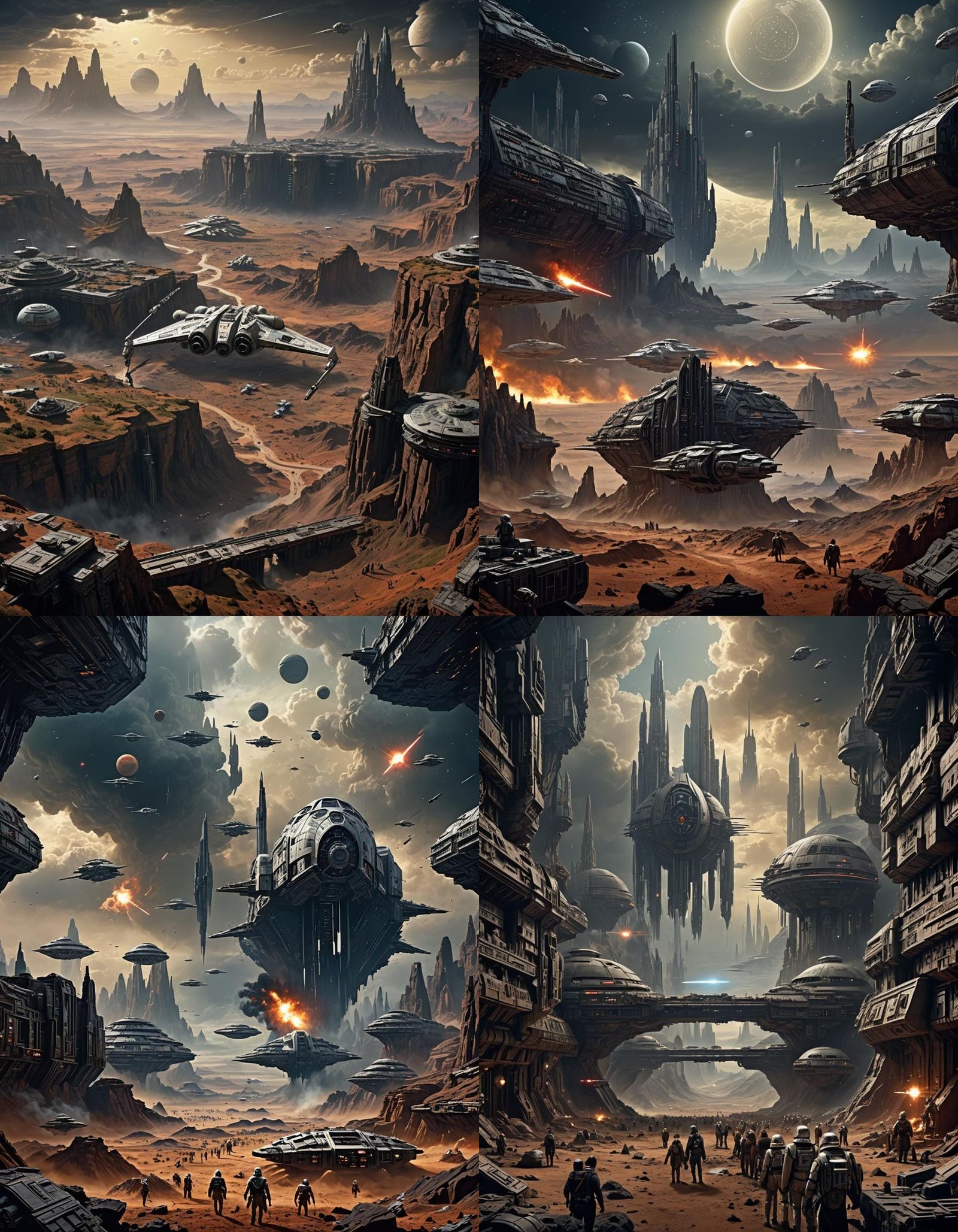 Epic Star Wars Space Scene in Digital Matte Painting