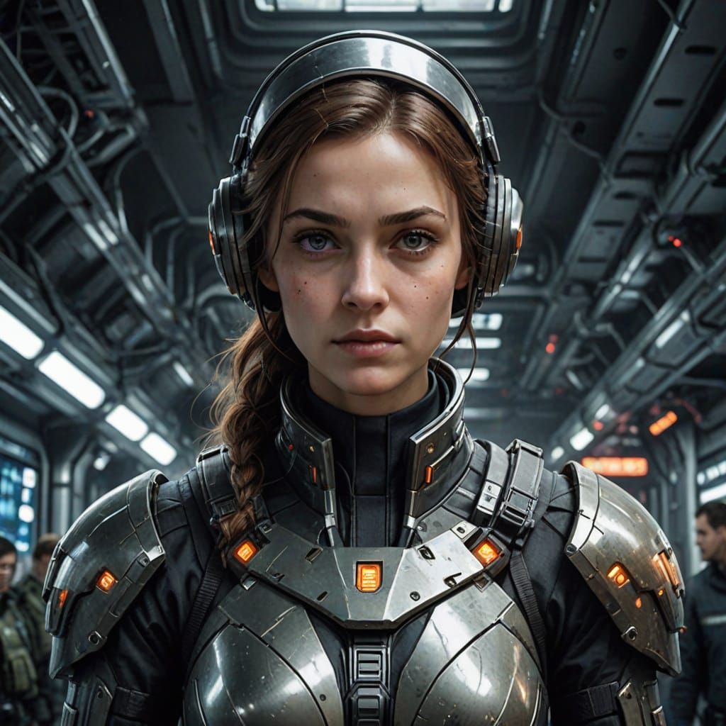 Glowing Fungal Being in Cosmic Atmosphere