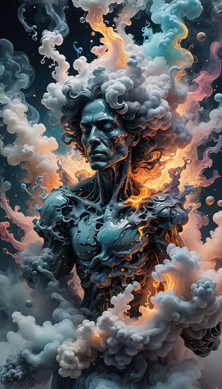 Surreal Astral Cosmic Abstraction in Holographic Style