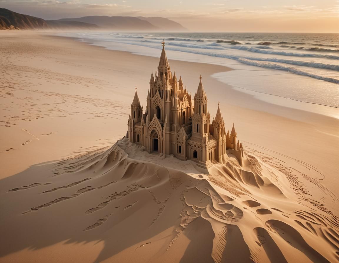 Sand Cathedral on Ocean Beach: Dreamy Landscape Photography