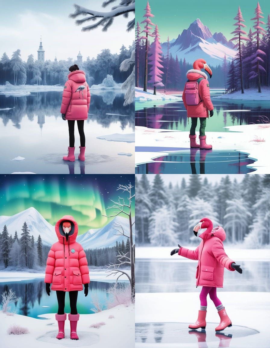 Frosty the Flamingo Winters in Finland