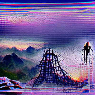 Abstract Black Void Generated by AI