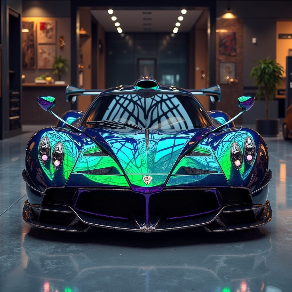 Pagani Zonda in Showroom with Chameleon Paint