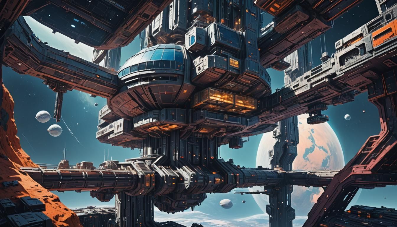 Outpost ''Maloris 9'' External Base View Concept Art