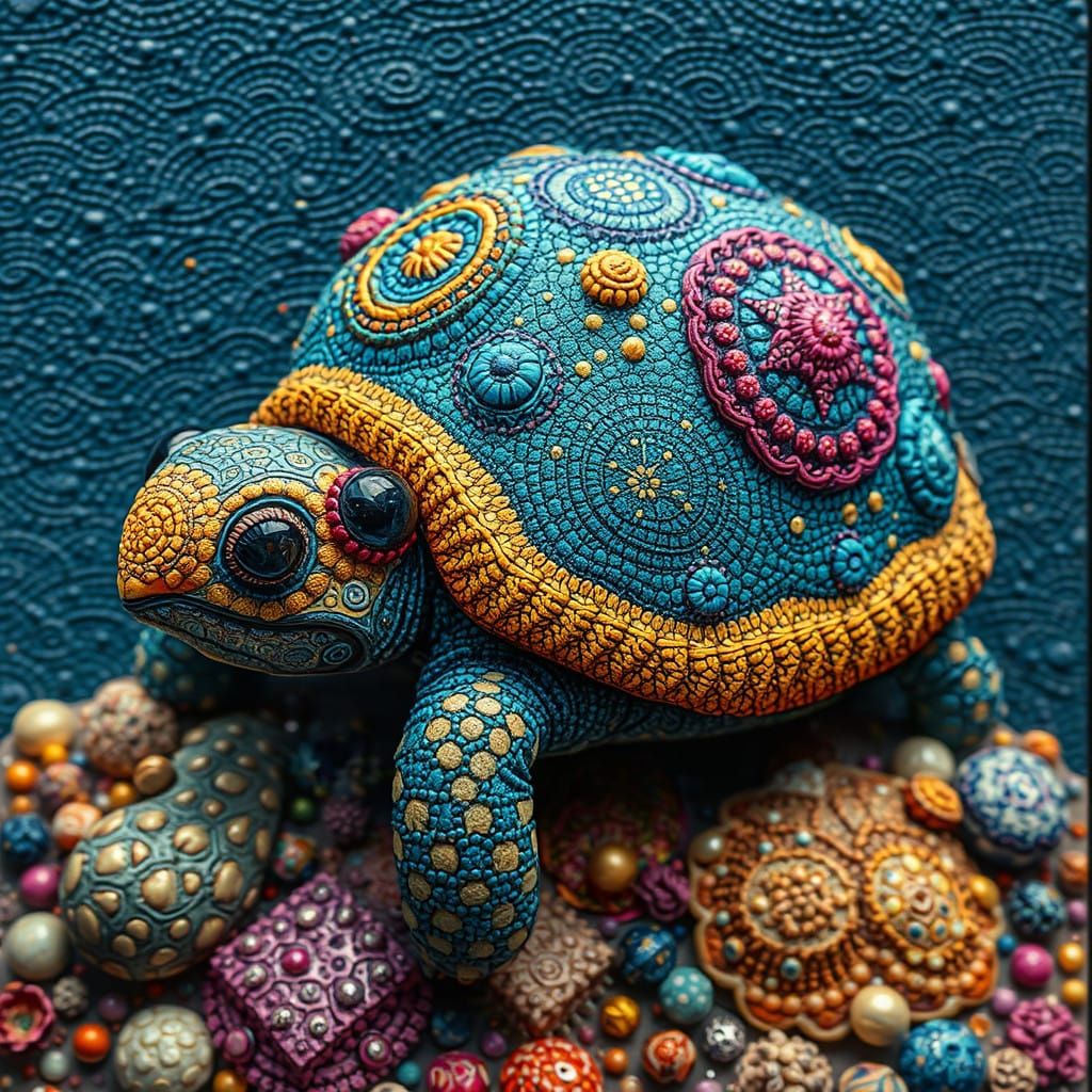 Vermiculation Texture in Vibrant Fantasy Landscape