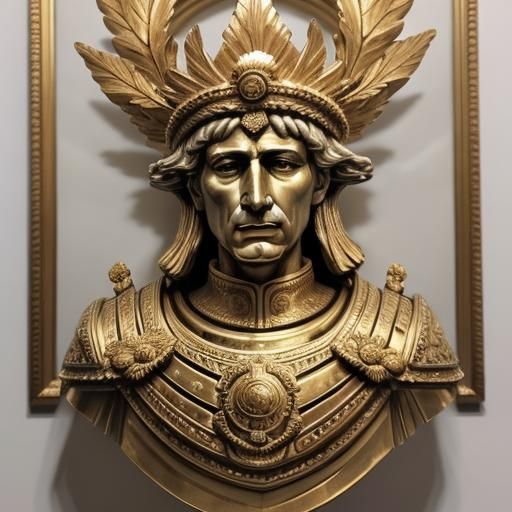 Ornate Bust of Emperor in Renaissance Style