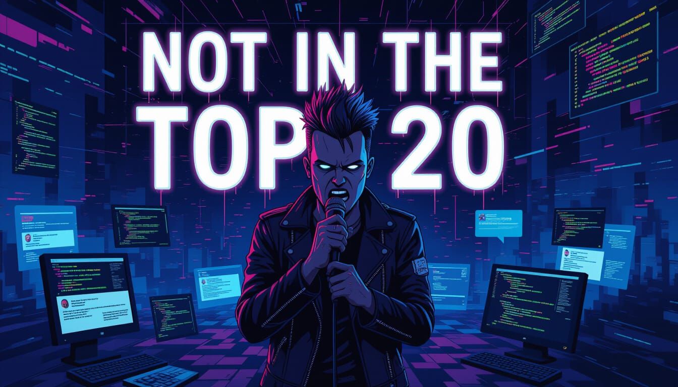 Punk Rock Singer in Cyberpunk Digital Art