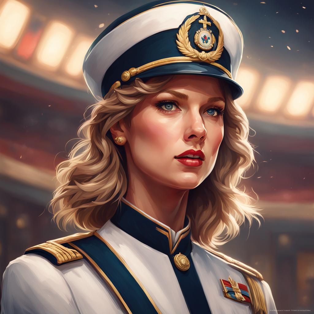Taylor Swift as Admiral: Detailed Portrait