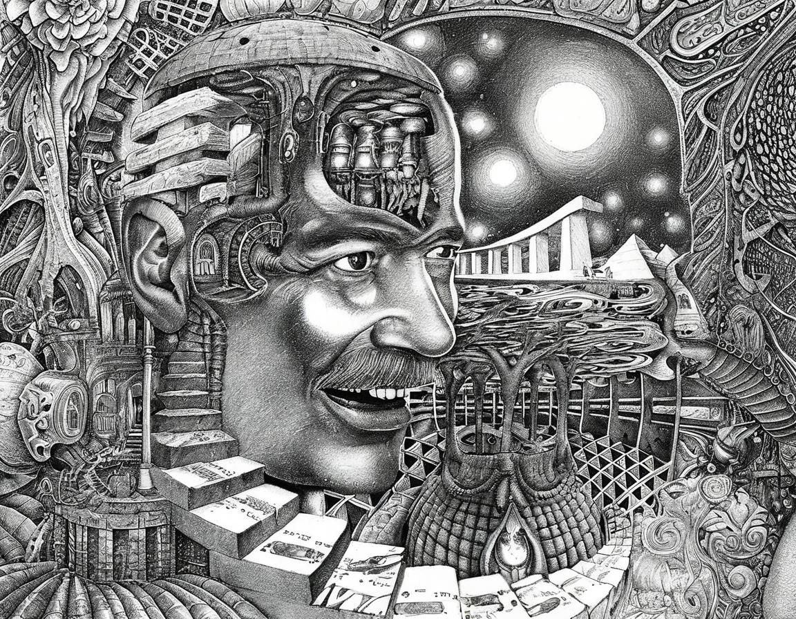 Surreal Fantasy Drawing: Antipodes of the Mind