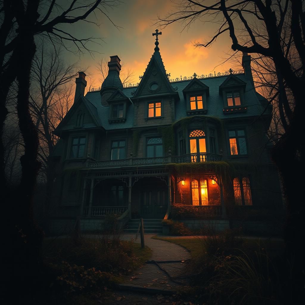 Noir Mansion in Gothic Revival Style