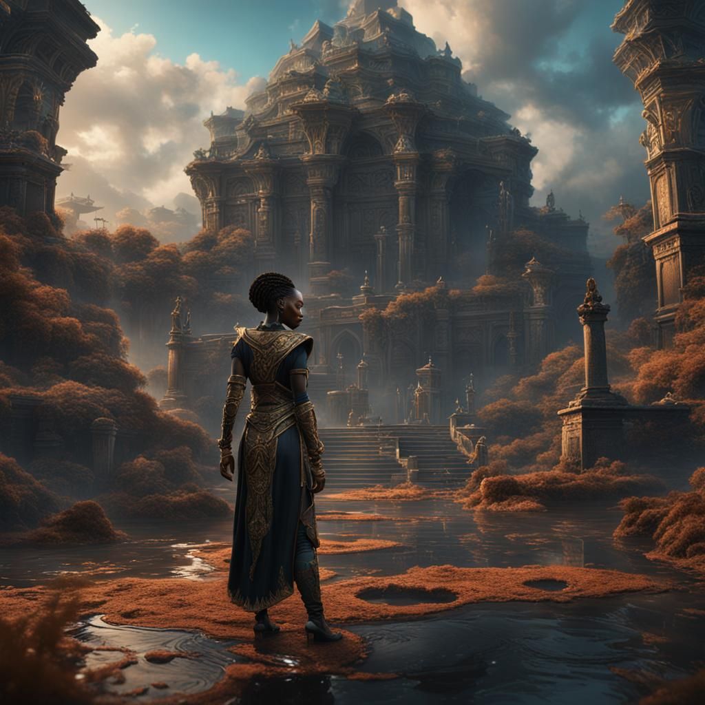 Fantastical Matte Painting of Black Women