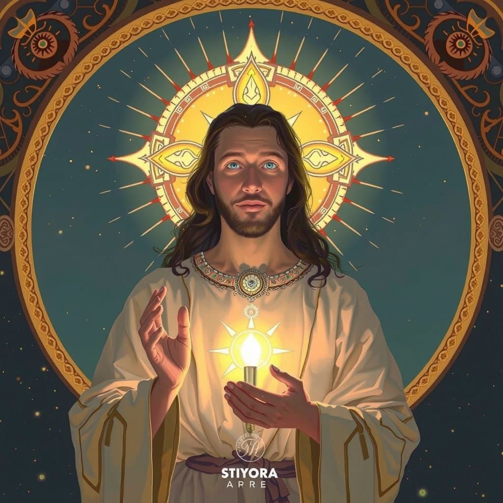 Spiritual Being Manifests in Virtual Reality Landscape